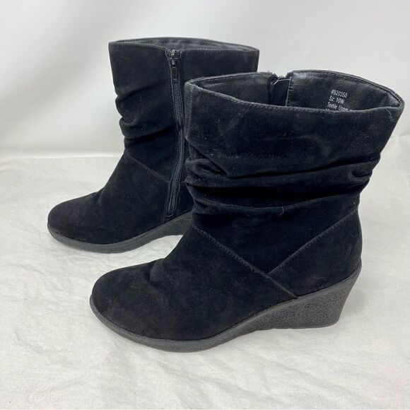 Lane Bryant Suede Wedge Boots- Size 10 Wide - Picture 2 of 16